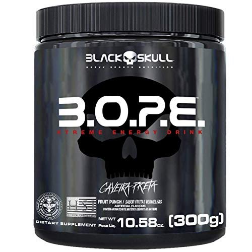 Suplemento Pré-Treino Black Skull, Sabor Frutas Vermelhas, 300g