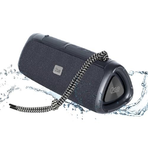 I2GO, Caixa De Som Bluetooth 3 Angle Sound. 12W RMS, Resistente à Água, Preto