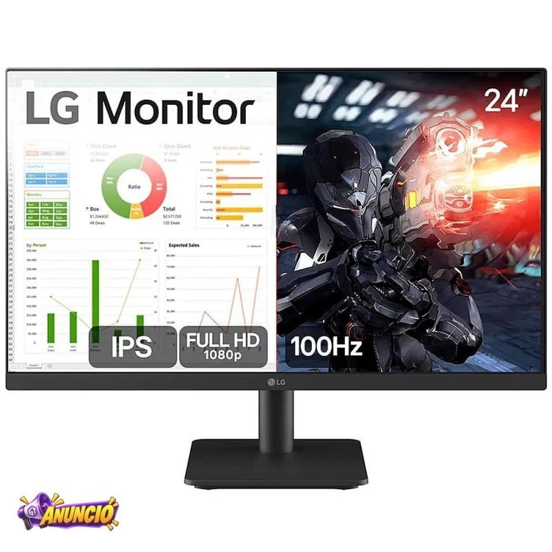 Monitor LG Gamer 24" 100Hz 5ms Full HD - 24MS500-B