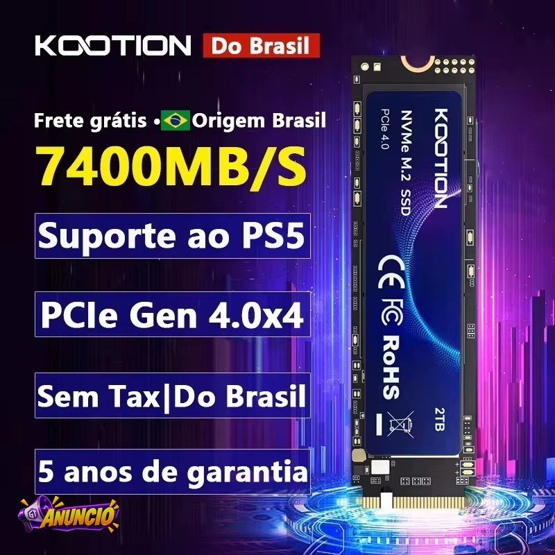 SSD Nvme M2 1TB 7400 / 7200 mbs PCIE 4.0 X 4 2280