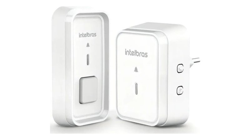 2x Campainha Sem Fio Intelbras Cib 101 Com Protetor 2 Entradas