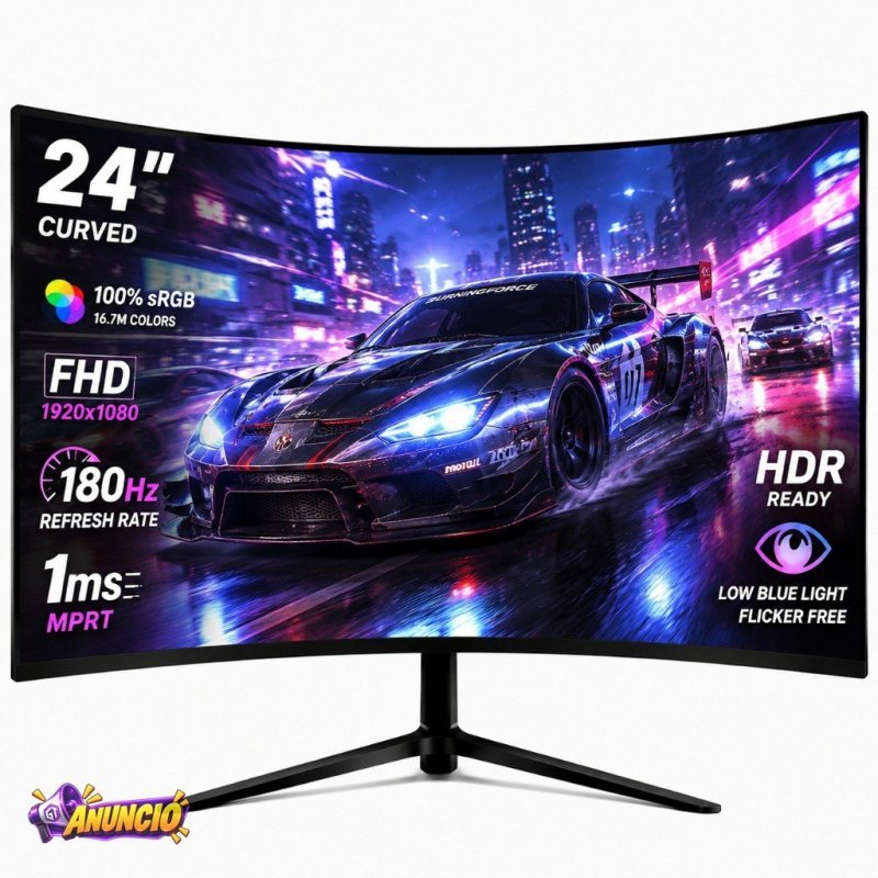 Monitor Gamer 24/27" FHD 180Hz IPS 100% sRGB Leve e VESA Alto-Falante Integrado, HDMI/DP, HDR Ampla Visão