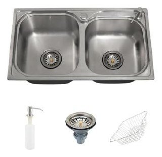Cuba Para Cozinha Gourmet Pia Dupla Aço Inox Ticunas Pingoo.Casa