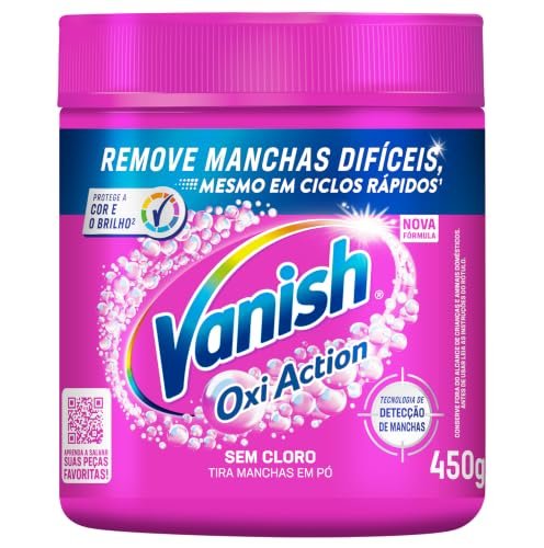 Tira Manchas em Pó Vanish Oxi Action Pink Refil 450g