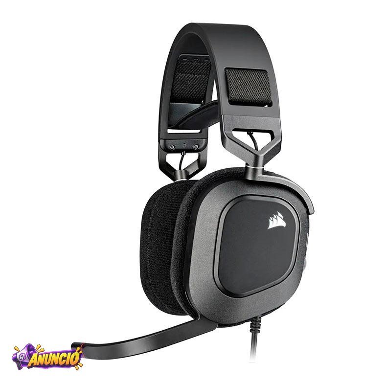 Headset Gamer Corsair HS80, RGB, Drivers 50mm, Preto, CA-9011237-NA