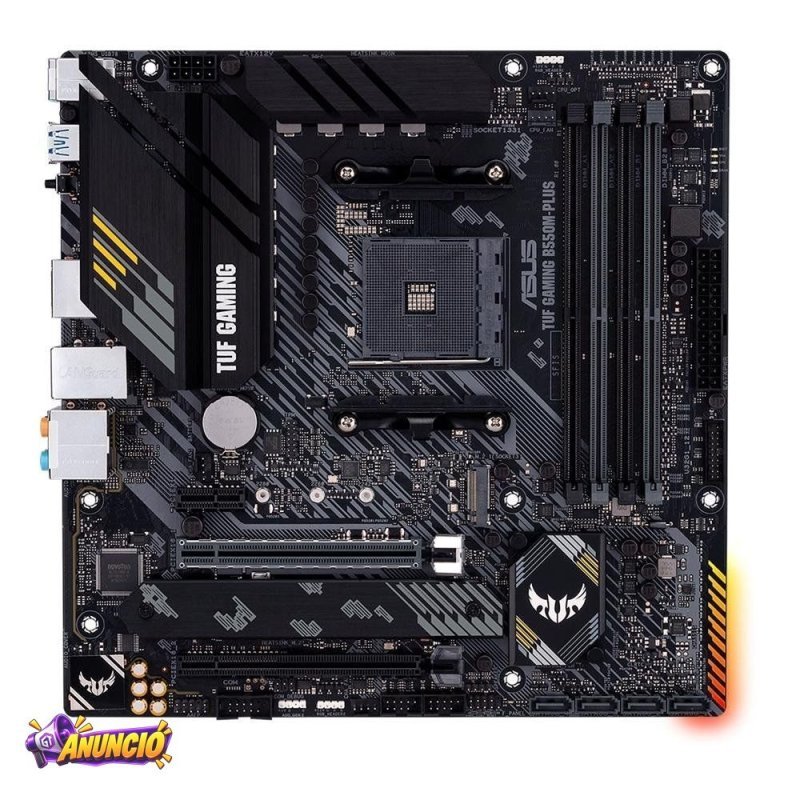 Placa-Mãe AMD AM4 Asus TUF GAMING B550M-Plus - 90MB14A0-C1BAY0