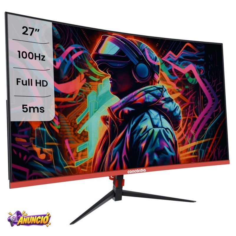Monitor Gamer Curvo 27'' CZ270F Concórdia 100HZ LED FULL HD HDMI VGA SRGB 99%