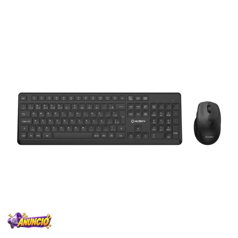 Kit Teclado E Mouse Office Sem Fio Husky Duo Vero 400 Hco230