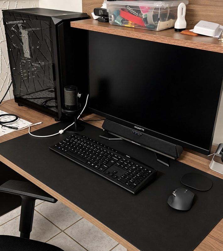 Desk Pad Mouse Pad 90x45 Feroz Wf Couro Sintético E Brinde