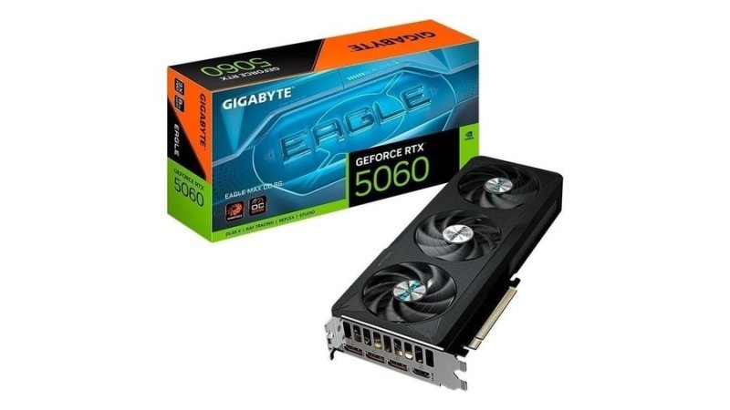 Placa de Vídeo Gigabyte RTX 5060 EAGLE MAX OC 8GB NVIDIA GeForce, 8GB GDDR7