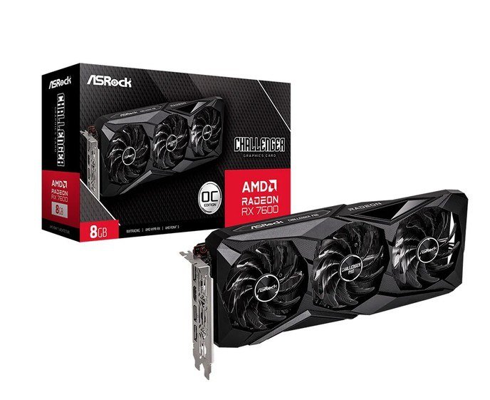 Placa de Vídeo ASRock RX 7600 Challenger PRO OC AMD Radeon, 8GB