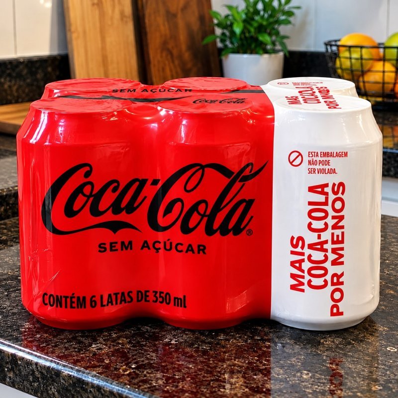 Pack de Coca-Cola sem Açúcar 350ml 6 unidades + Frete Grátis