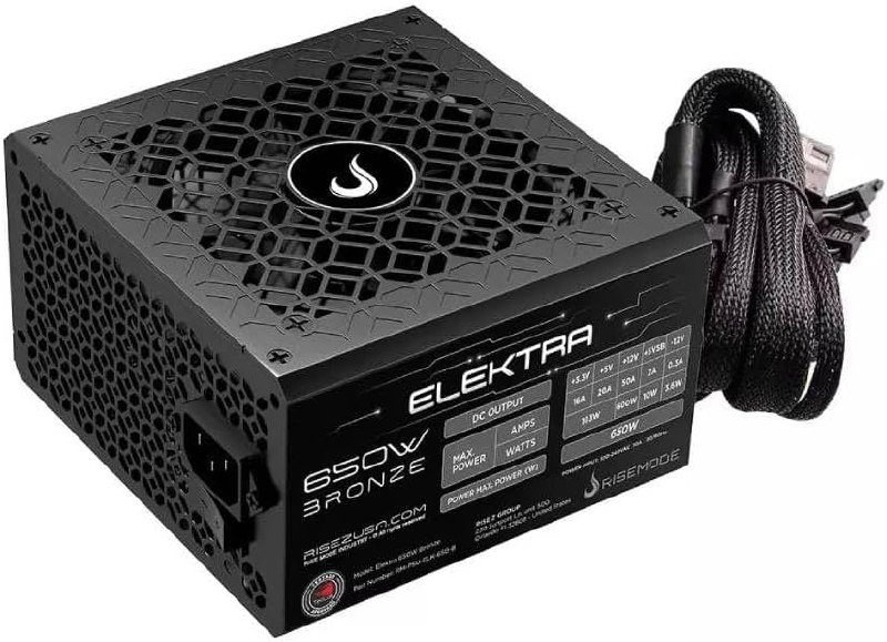 Rise Mode Elektra Fonte Gamer 650W 80 Plus Bronze Pfc Ativo
