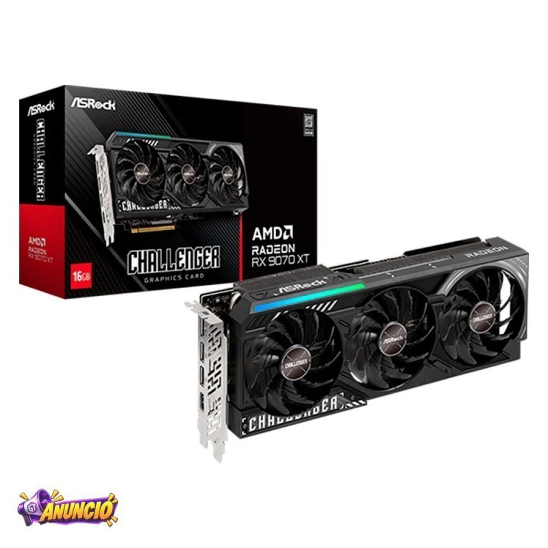 Placa De Video Asrock Radeon RX 9070 XT Challenger Amd 16GB 90 Ga61Zz 00Uanf