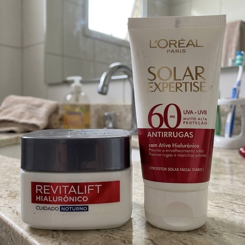 Kit Creme Facial L'Oréal Paris Revitalift Noturno + Solar Expertise Antirrugas FPS60