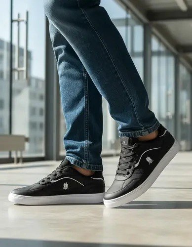 Tênis Casual Street Polo Wear Preto E Branco 43 Br