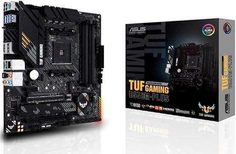 Placa-Mãe ASUS TUF Gaming B550M-PLUS AM4 mATX — Suporte Ryzen