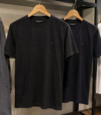 Kit 2 Camisetas Aramis Básicas Pretas (P e M)