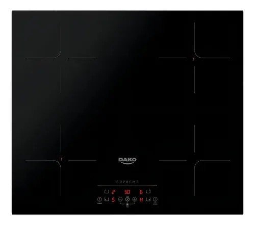 Cooktop de Indução 4 Bocas Dako Supreme Preto com Trava de Segurança