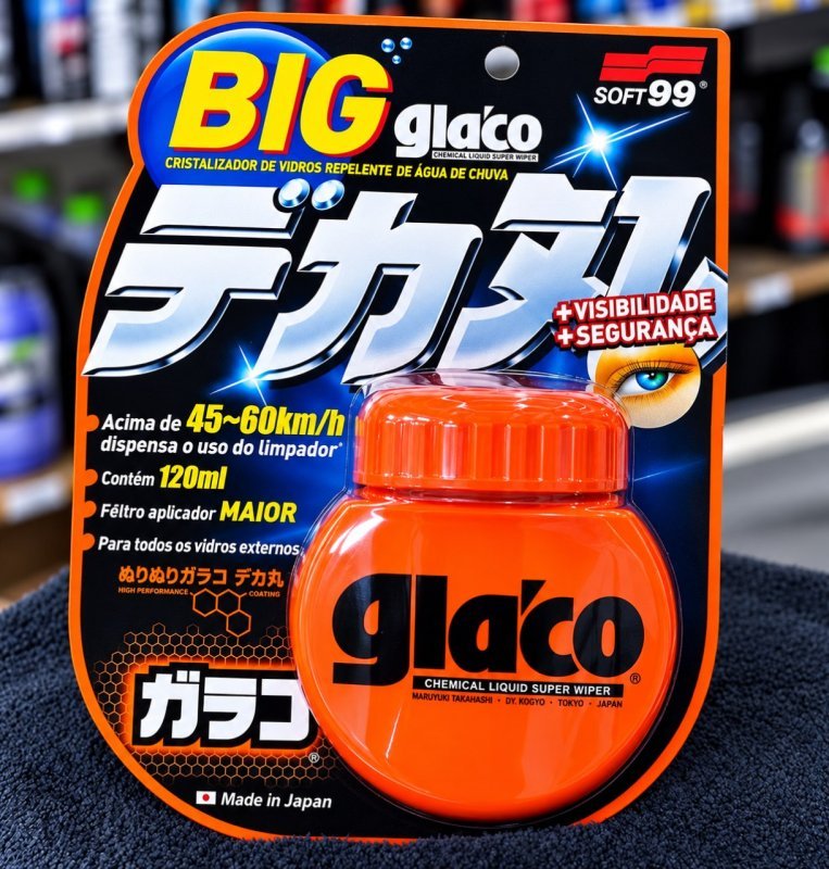 Glaco Big Cristalizador Repelente Água Vidros 120ml + Frete Grátis