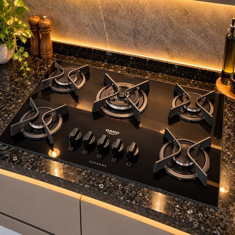 Cooktop 5 Bocas Dako Supreme Com Tripla Chama Bivolt
