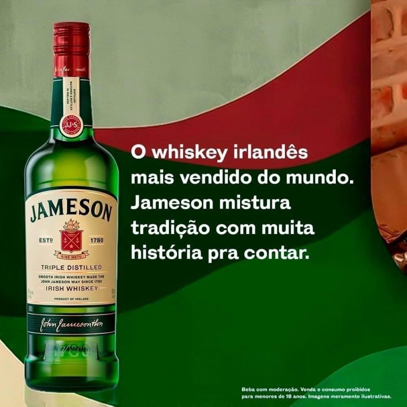 Jameson - Whiskey Irlandês, 750 ml