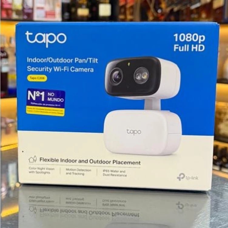 TP-Link Tapo C206 Câmera de Segurança Wifi 1080P 360° Colorida IP65