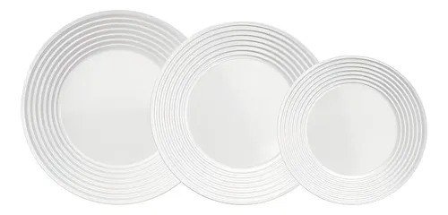 Aparelho Jantar Saturno Nadir Opaline 12 Peças Cor Branco