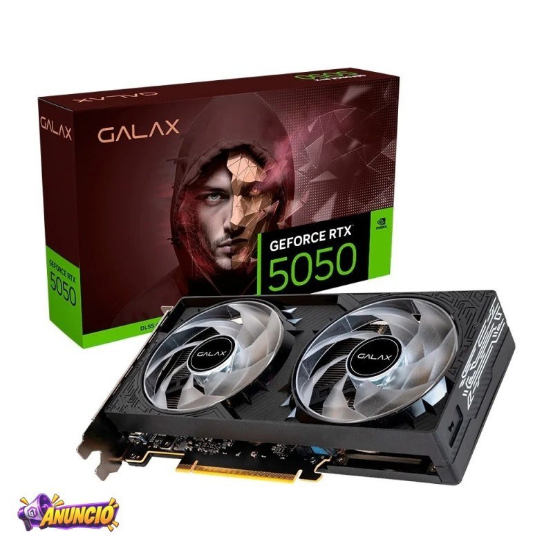 Placa De Video Galax Nvidia Geforce Rtx 5050 1 Click Oc 8GB Gddr6 128 Bits Ray Tracing Dlss