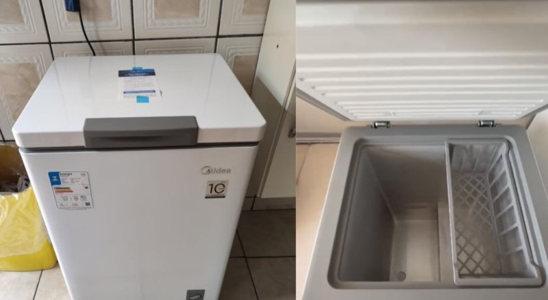 Freezer Horizontal Inverter 100L 110/220v + Frete Grátis