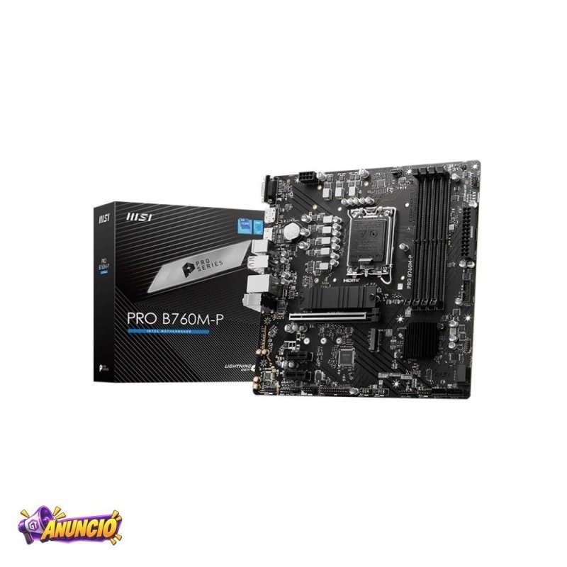 Placa Mae Msi B760m-P Pro Ddr5 Lga 1700 Matx, M.2