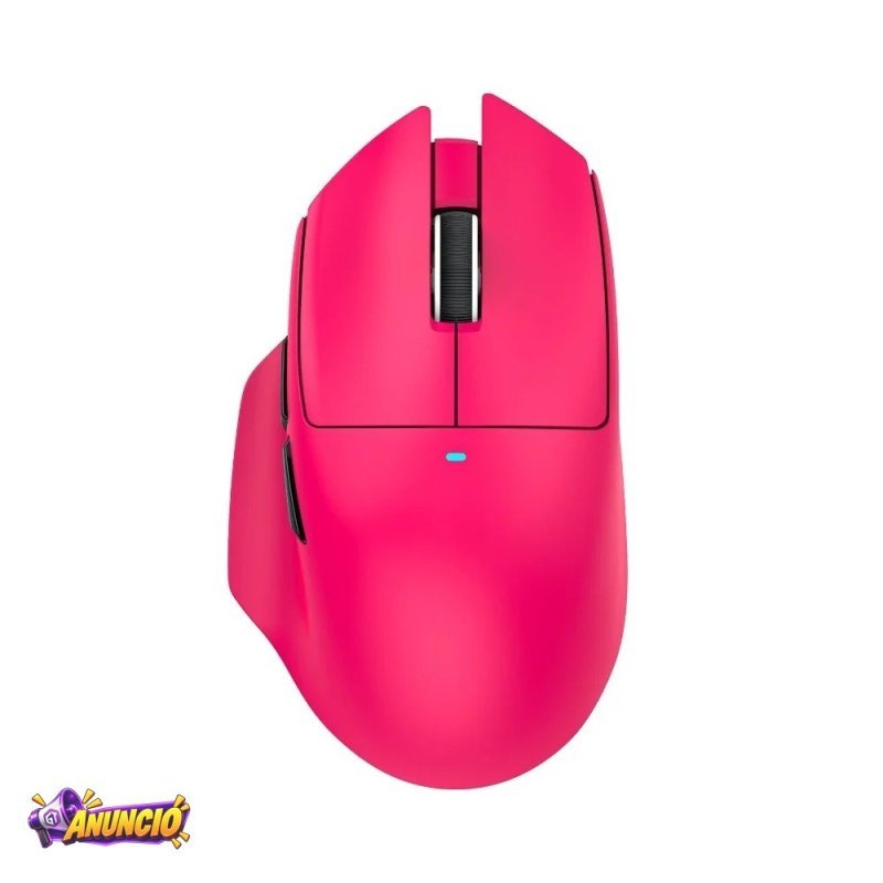 Mouse Gamer Sem Fio Attack Shark V6 Rgb 25000 Dpi Tri Mode Wireless Bluetooth Usb C Berry Red V6