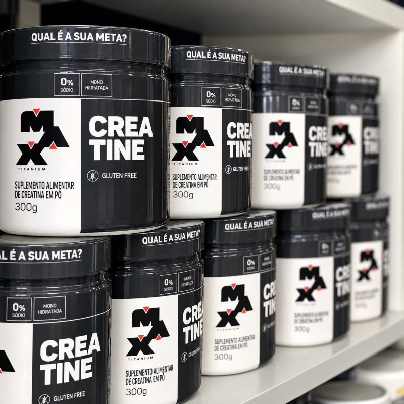 Kit com 2x Creatina 100% Max Titanium 300g com Frete Grátis