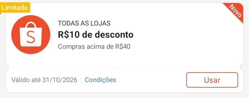 NOVO CUPOM SHOPEE
