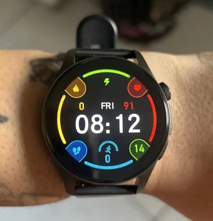 Smartwatch Aurafit G12 GPS Resistência à Água 3ATM Preto