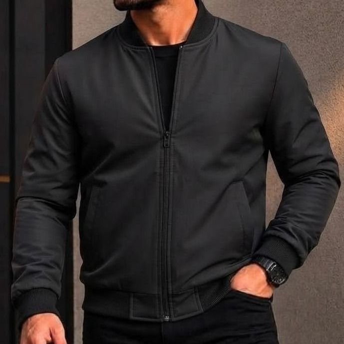 Jaqueta Masculina Bomber Chimpa Com Zíper E Bolsos (P ao G3)