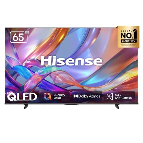 Hisense Smart TV 4K Hi-QLED 65" Polegadas 65QD68SG Hi-QLED com Tela Antirreflexo, Dolby Atmos, Processador AI, HDR 10+, 4K Upscale e Google TV