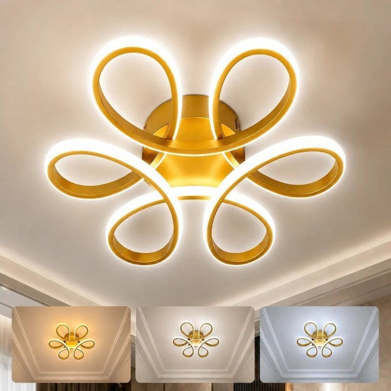 Luminária Led Moderna De Seis Folhas + Frete Grátis