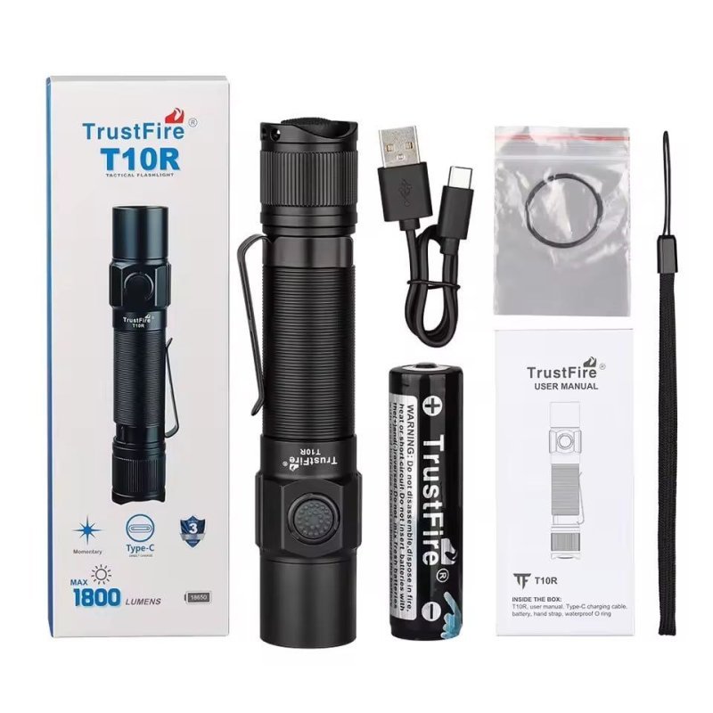 TrustFire T10R Lanterna Tática LED 1800 Lúmens
