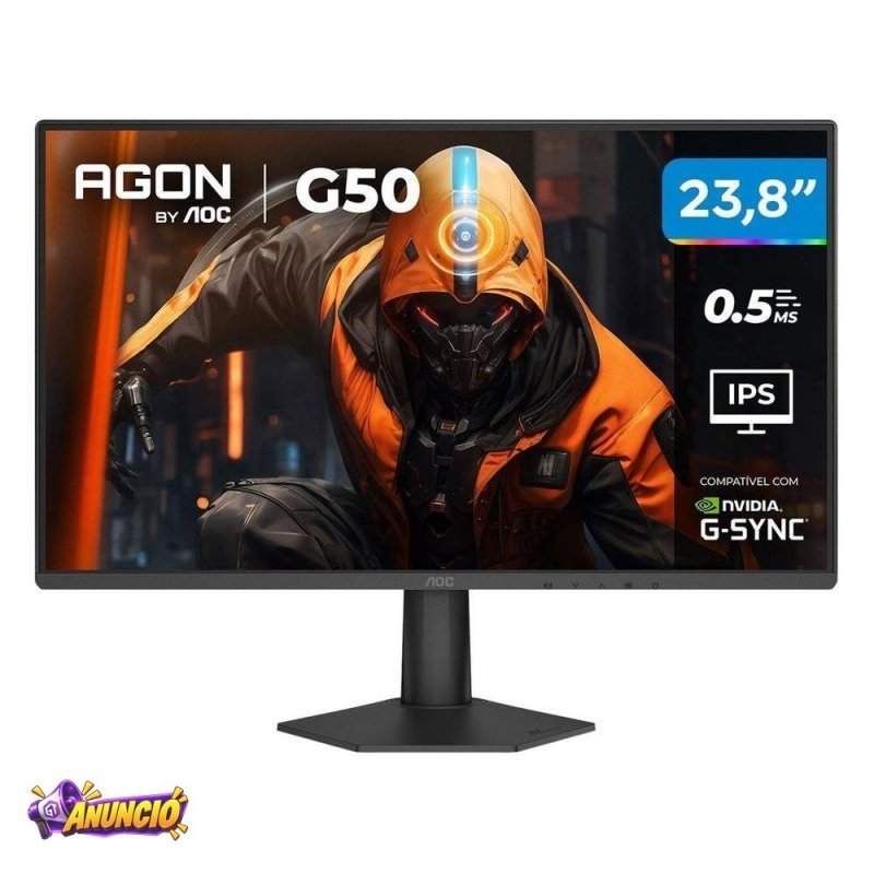 Monitor Gamer AOC 23,8" Full HD 144Hz Agon G50 IPS 0,5ms 24G50F/57