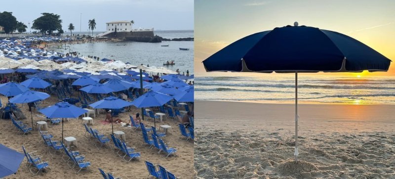 Guarda Sol Gigante 2,40m Uv Praia Piscina Respirável