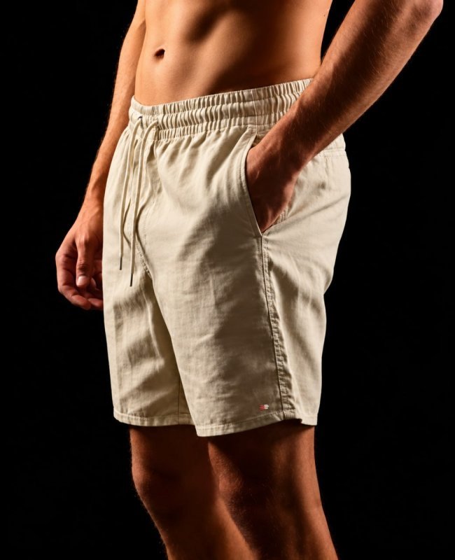 Shorts Linho Masculino Sandrini Casual Verão Confortável