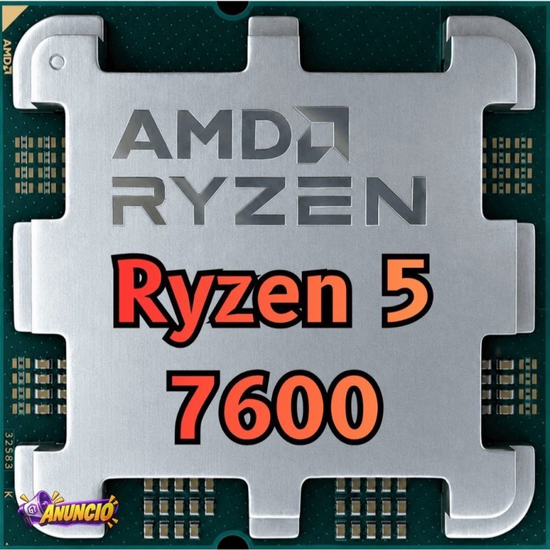 Processador AMD Ryzen 5 7600, 3.8GHz (5.1GHz Max Turbo), Cache 38 MB, 6 Núcleos, 12 Threads, AM5, Com Vídeo Integrado