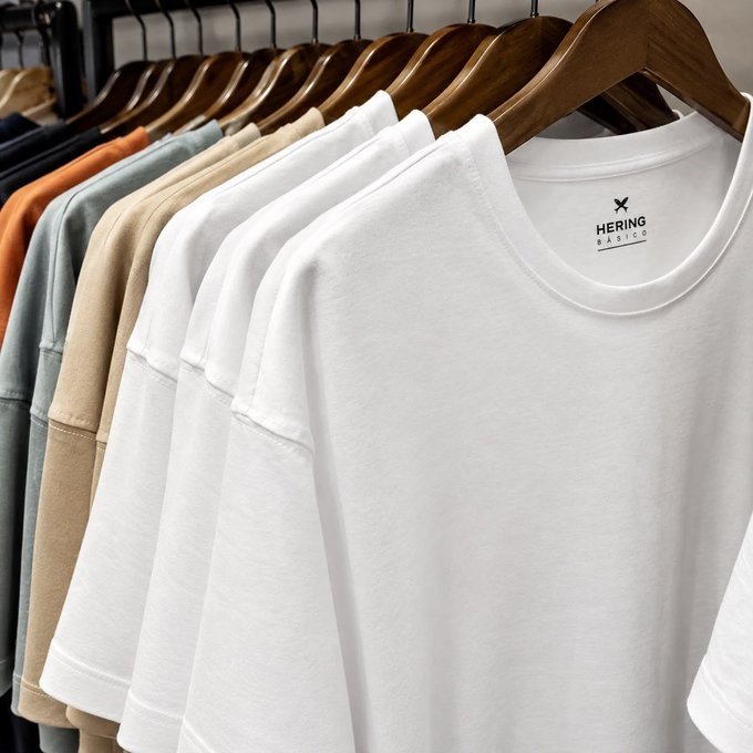 Kit com 2 Camisetas Slim Hering + Frete Grátis