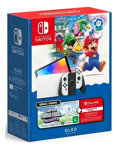 Bundle Nintendo Switch OLED + Super Mario Bros. Wonder + 3 Meses de NSO