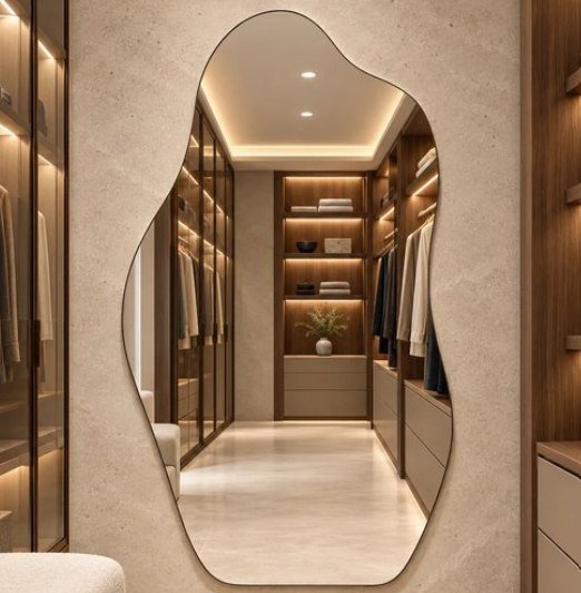 Espelho Orgânico Lopazzi 90 Cm Retrô Quarto Closet Casa + Frete Grátis