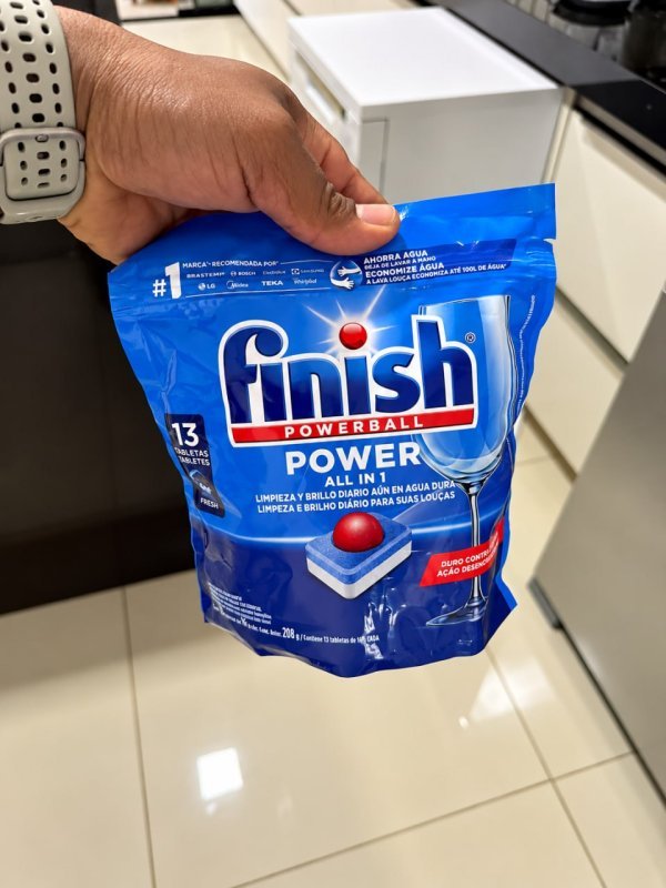Finish Powerball Detergente para Lava Louças em Tabletes e Secante, 13 Tabletes