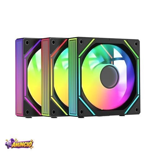 Kit com 3 Fans Gamer Ocypus Gamma F12 Uni ARGB Preto 1800 RPM