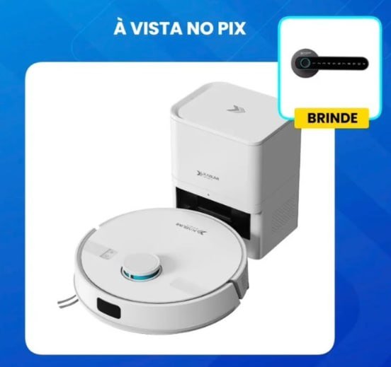 Robô Aspirador KABUM! smart K800 Pro Mapeamento Laser + Base Autolimpante + Fechadura Digital KABUM! smart Slim
