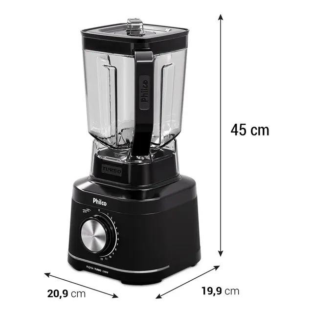 Liquidificador Philco 1500W 3,1L 12 Velocidades com 6 Lâminas PLQ15A